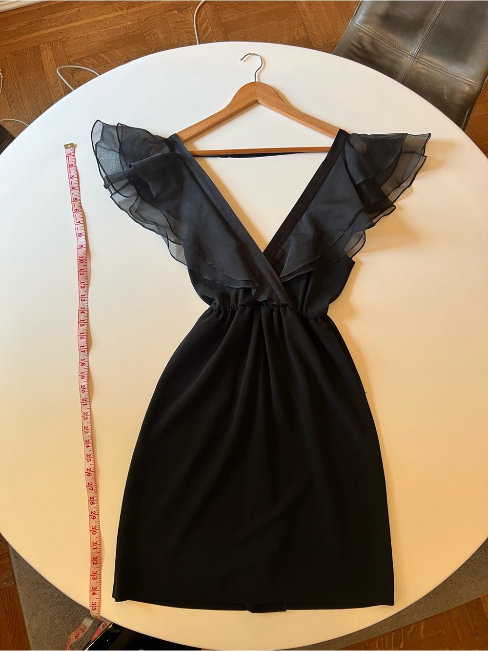 Vintage black v neck cocktail dress Wayne Clark x Aime Marelle